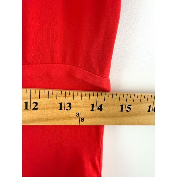 Parker Red Silk Matilda Sleeveless Tiered Dress Size M Valentines  $288 - Picture 7 of 11